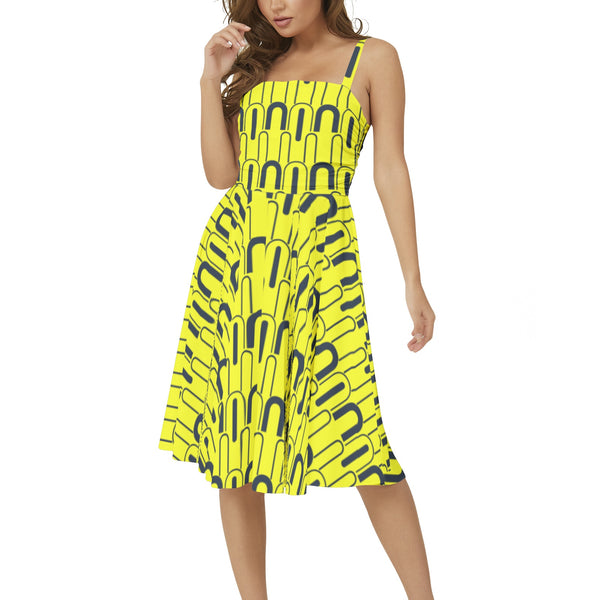 Aqueduct Sleeveless Square Neck Flare Hem Midi Dress - Objet D'Art