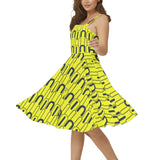 Aqueduct Sleeveless Square Neck Flare Hem Midi Dress - Objet D'Art