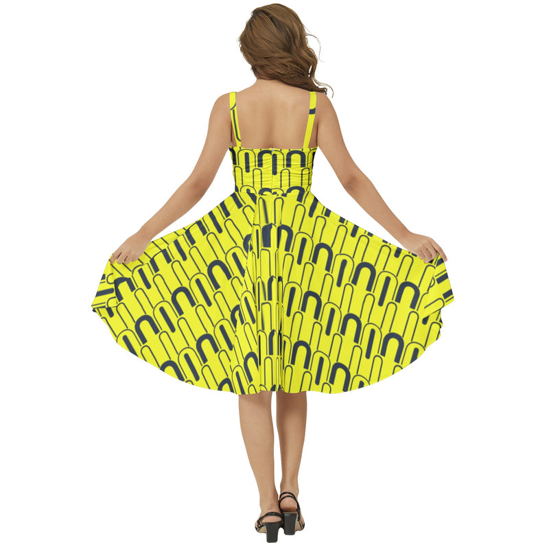 Aqueduct Sleeveless Square Neck Flare Hem Midi Dress - Objet D'Art