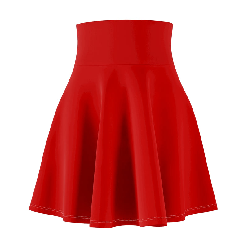 Rose Lattice Red Women's Skater Skirt - Objet D'Art
