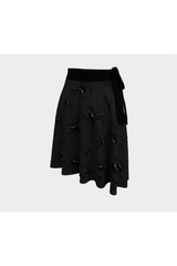 Charcoal Nights and Spiders Wrap Skirt - Objet D'Art