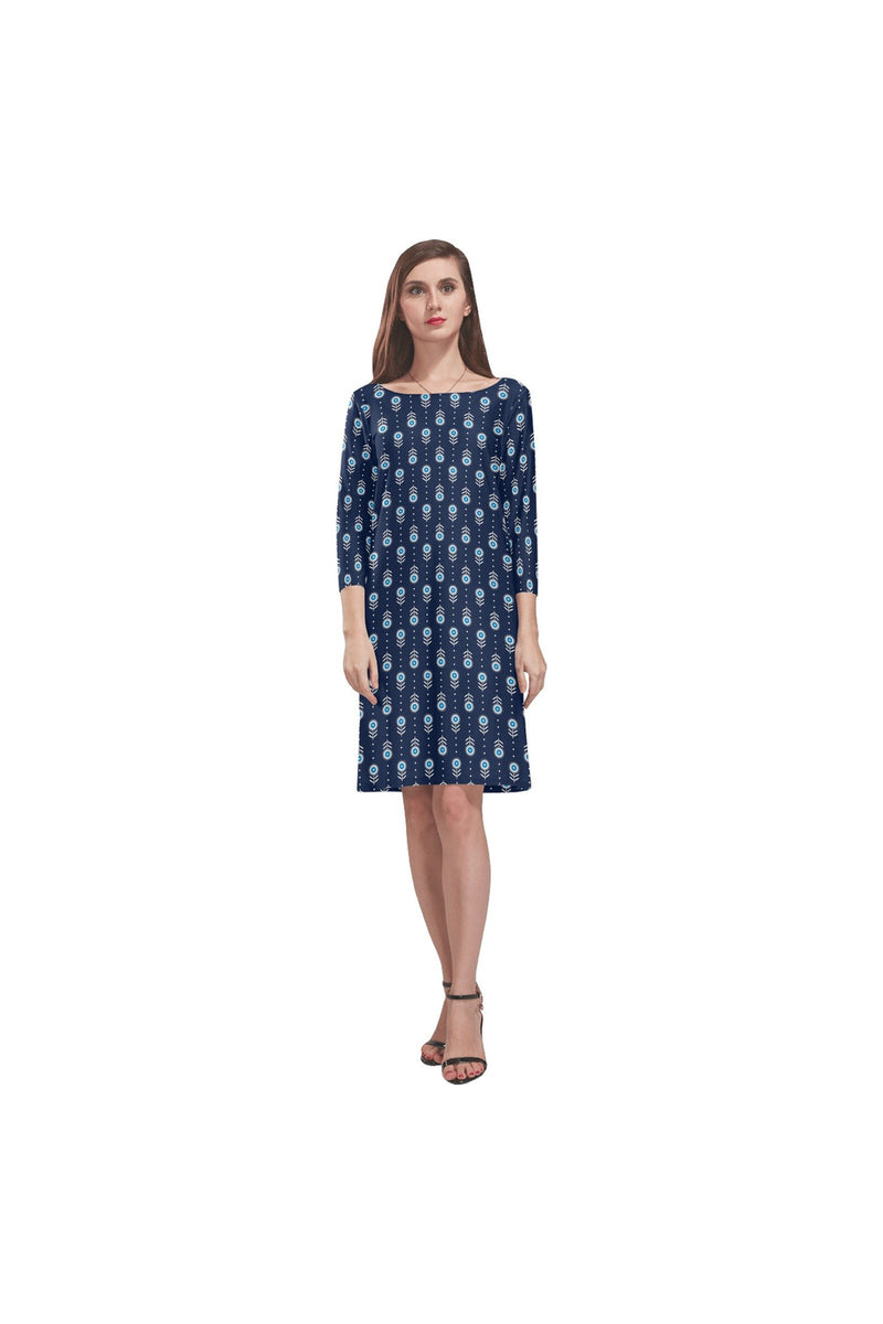 indira sleeve Rhea Loose Round Neck Dress(Model D22) - Objet D'Art