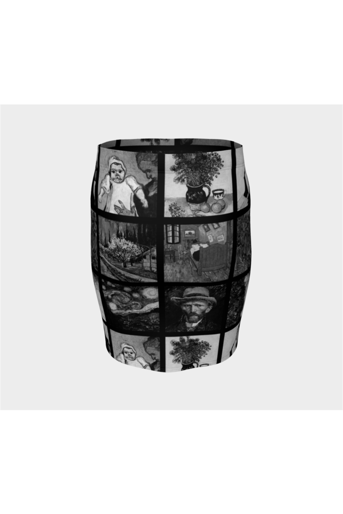 Let's Gogh Casual Fitted Skirt - Objet D'Art