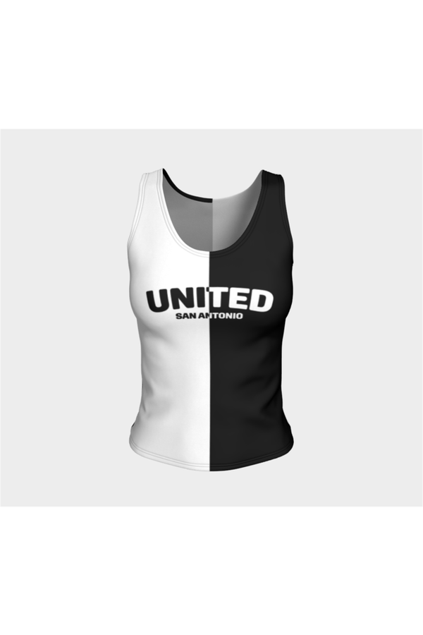 Black and White United Fitted Tank Top - Objet D'Art