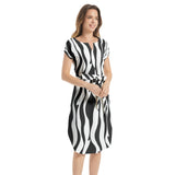 Notched Neck Belted Dress - Objet D'Art