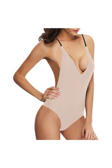 Beige Polka Dot Sexy Lacing Backless One-Piece Swimsuit - Objet D'Art Online Retail Store