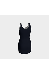 Sitting Cat on Herringbone Bodycon Dress - Objet D'Art