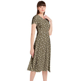 Puff Sleeve Button Through Dress - Objet D'Art