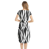 Notched Neck Belted Dress - Objet D'Art