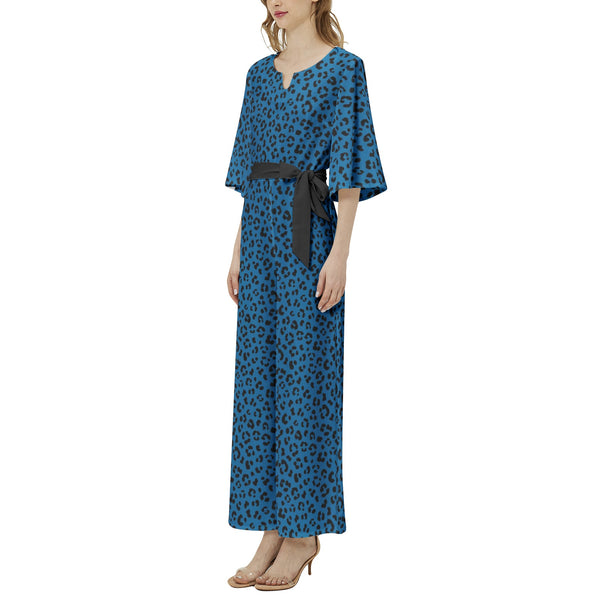 Dolman Sleeve Belted Wide Leg Jumpsuit - Objet D'Art