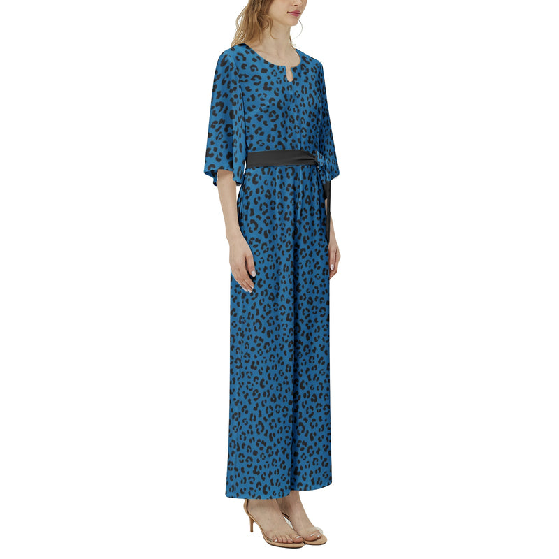 Dolman Sleeve Belted Wide Leg Jumpsuit - Objet D'Art