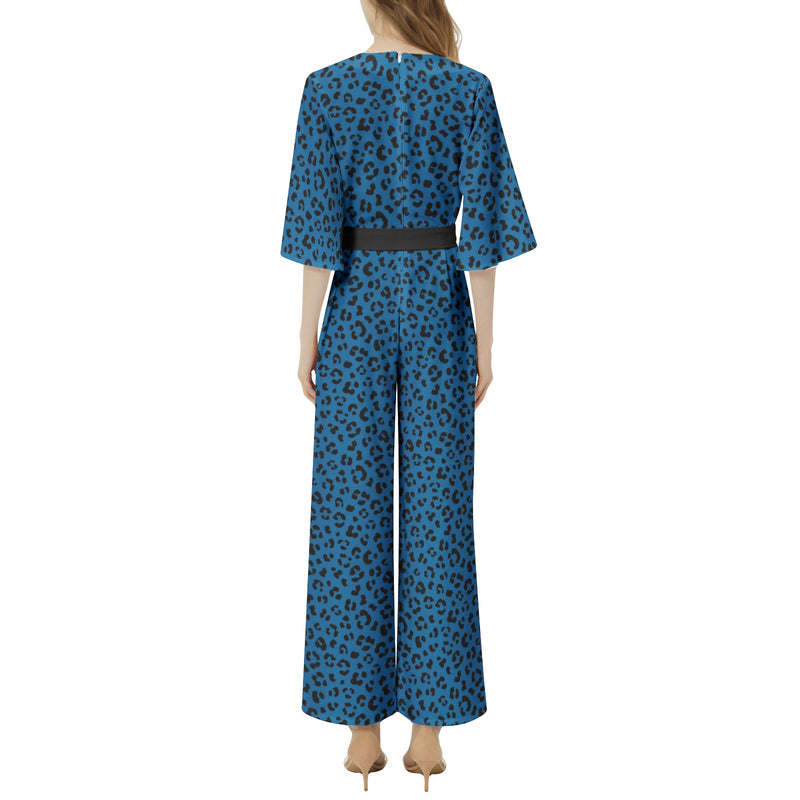 Dolman Sleeve Belted Wide Leg Jumpsuit - Objet D'Art
