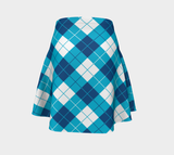 Classic Blue Argyle Flare Skirt - Objet D'Art