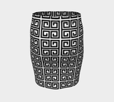 Greek Key Fitted Skirt - Objet D'Art