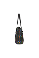 rnbw plne tote bag Leather Tote Bag/Small (Model 1651) - Objet D'Art