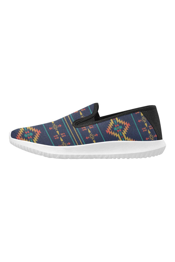 azzie 1 Orion Slip-on Women's Canvas Sneakers (Model 042) - Objet D'Art