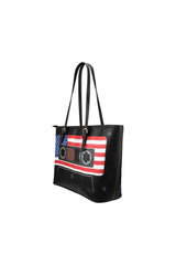 USA Cassette Tape Leather Tote Bag/Small - Objet D'Art