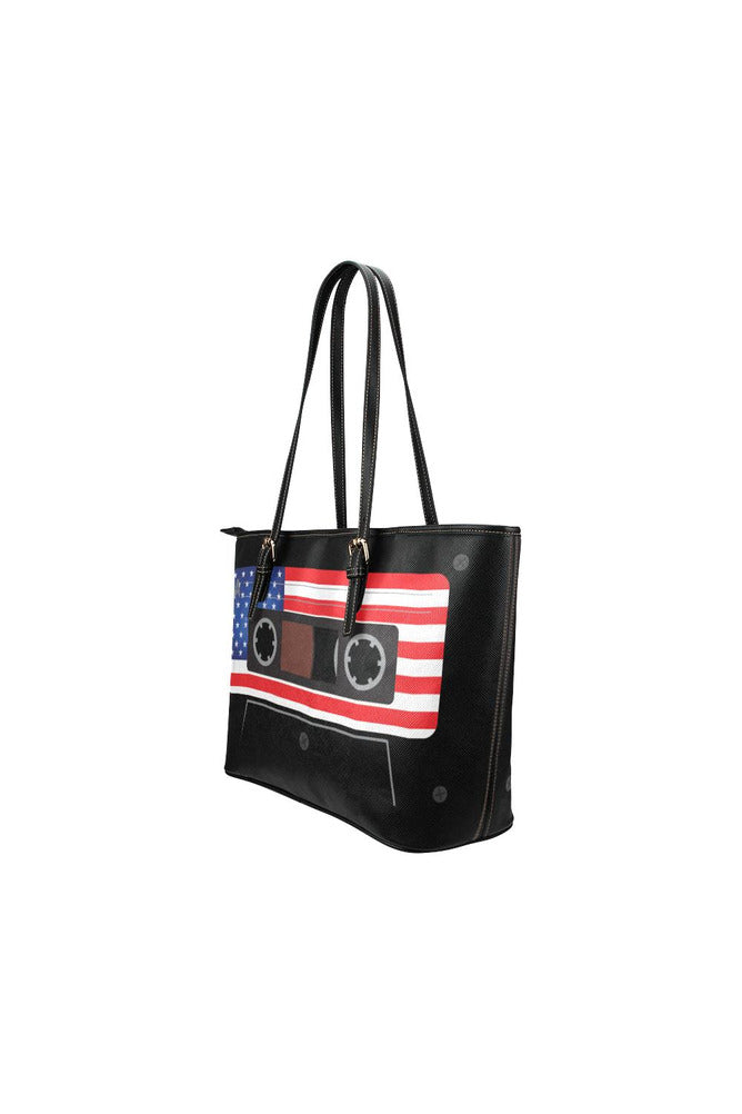 USA Cassette Tape Leather Tote Bag/Small - Objet D'Art