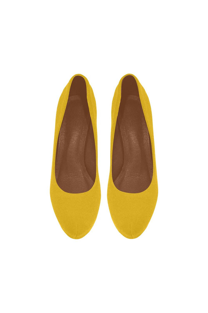 Golden Yellow Women's High Heels (Model 044) - Objet D'Art