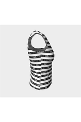 Live Laugh Love Black Striped Fitted Tank Top - Objet D'Art