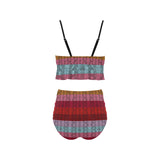 Snakeskin Ruffle Hem Bikini Swimsuit - Objet D'Art