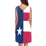 Texas Lone Star Chryseis Sleeveless Pleated Dress(Model D07) - Objet D'Art