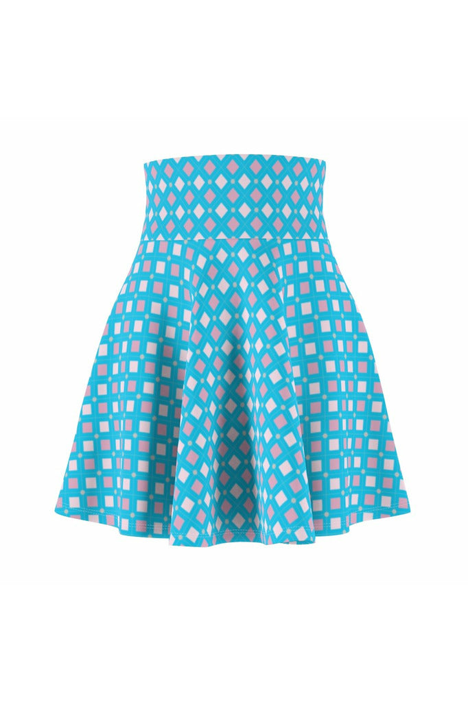 Harlequin Blue Women's Skater Skirt - Objet D'Art