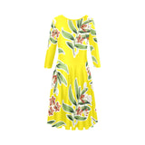 Floral Tethys Half-Sleeve Skater Dress - Objet D'Art