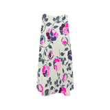 multicolored rose print 2 Sleeveless A-Line Pocket Dress (Model D57) - Objet D'Art