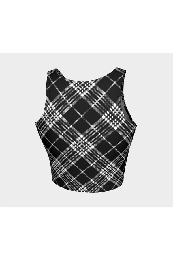 Black Tartan Athletic Top - Objet D'Art