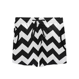 zig zag bw bikini Women's Mid-Length Board Shorts (Model L55) - Objet D'Art