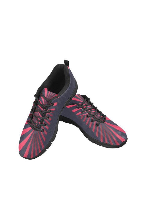 Peacock Pink Women's Breathable Running Shoes (Model 055) - Objet D'Art