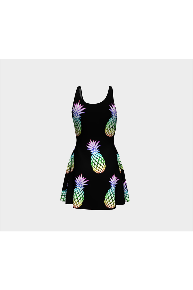 Pineapple Midnight Flare Dress - Objet D'Art