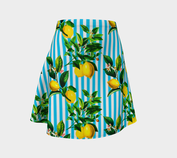 Lemony Stripes Flare Skirt - Objet D'Art