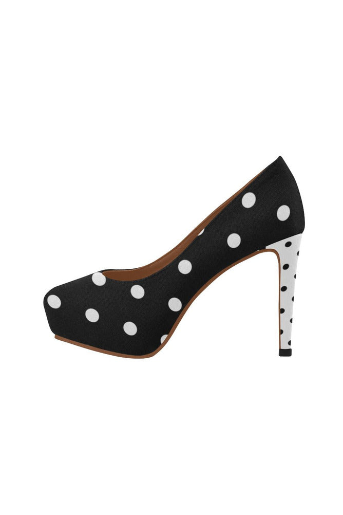 Black Polka Dot Women's High Heels - Objet D'Art Online Retail Store