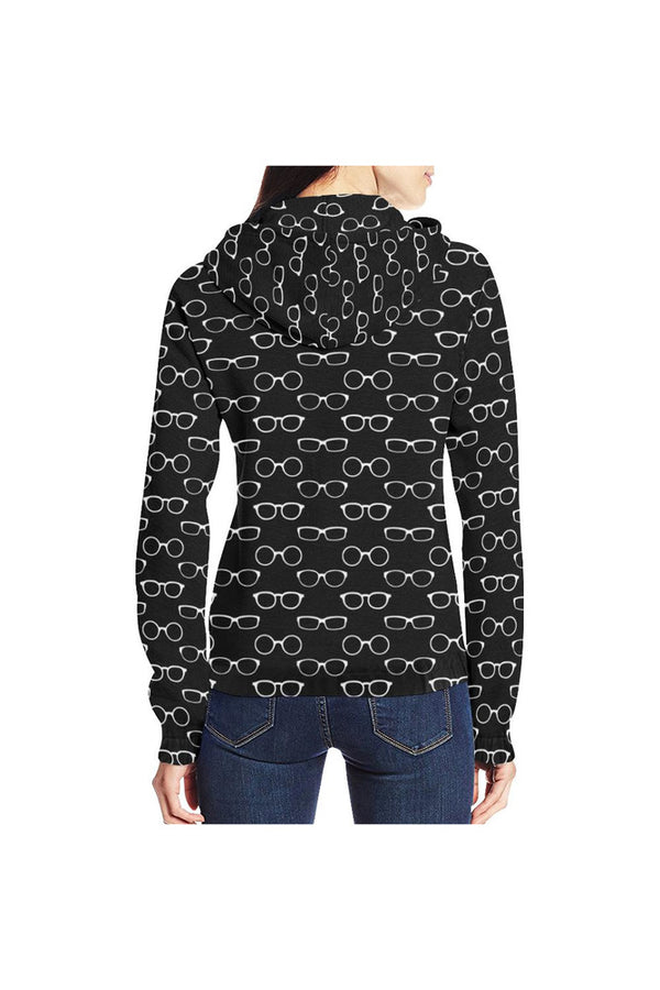 Sunglasses Menagerie All Over Print Full Zip Hoodie for Women (Model H14) - Objet D'Art
