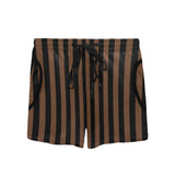 striped vert caco 9k Women's Mid-Length Board Shorts (Model L55) - Objet D'Art