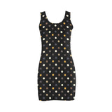 earthtone polka dot print 4A Medea Vest Dress (Model D06) - Objet D'Art