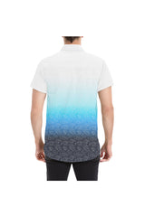 Sunrise Ombre Scroll Men's All Over Print Short Sleeve Shirt (Model T53) - Objet D'Art