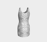 White Snakeskin Bodycon Dres - Objet D'Art