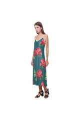 rose pine long dress V-Neck Open Fork Long Dress(Model D18) - Objet D'Art