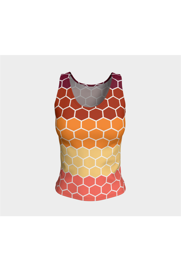 Honey Comb Fitted Tank Top - Objet D'Art