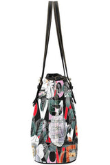 love tote 4 bag Leather Tote Bag/Small (Model 1651) - Objet D'Art