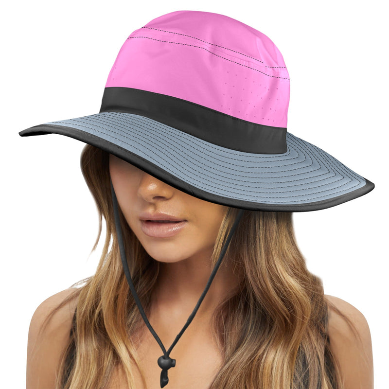 solid print 2a Wide Brim Bucket Hat - Objet D'Art