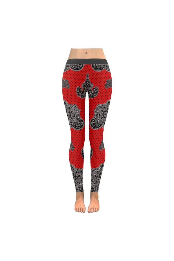 Paisley Hearts Low Rise Leggings (Invisible Stitch) - Objet D'Art Online Retail Store