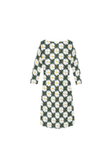 Daisy Print Rhea Loose Round Neck Dress - Objet D'Art