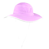 light purple pink solid Wide Brim Bucket Hat - Objet D'Art