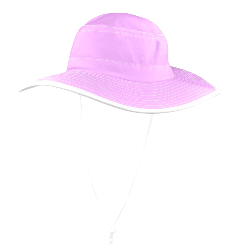 light purple pink solid Wide Brim Bucket Hat - Objet D'Art