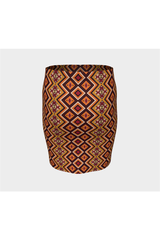 Kente Print Fitted Skirt - Objet D'Art