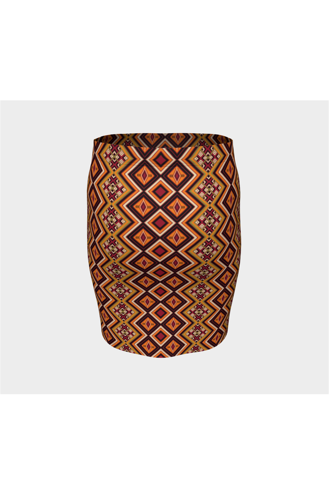 Kente Print Fitted Skirt - Objet D'Art